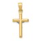 14K Two Tone Gold Hollow Crucifix Charm Pendant Jewelry 26 x 12 mm